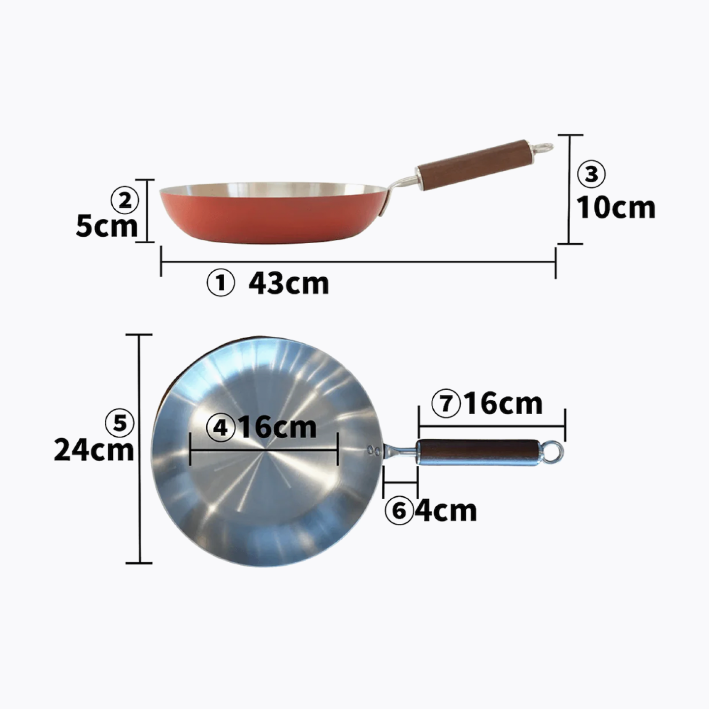 Nitride Iron Fry Pan 24cm Kübell